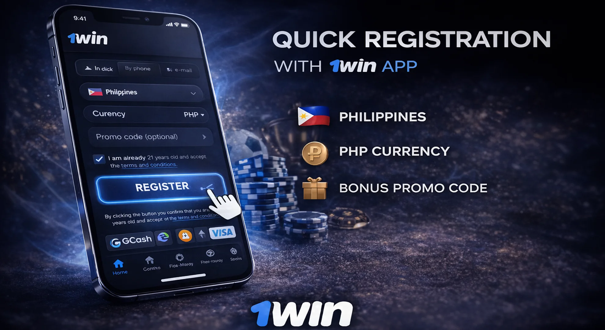 Quick Registration with 1win App